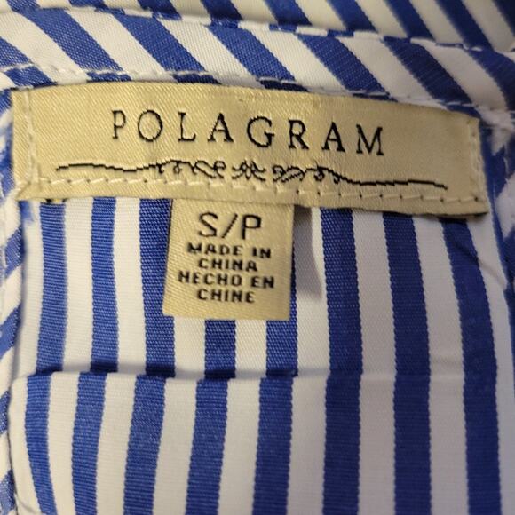 Polagram Striped Sundress Embroidered Applique Nautical Beach Resort Cruise SZ S - Picture 4 of 8